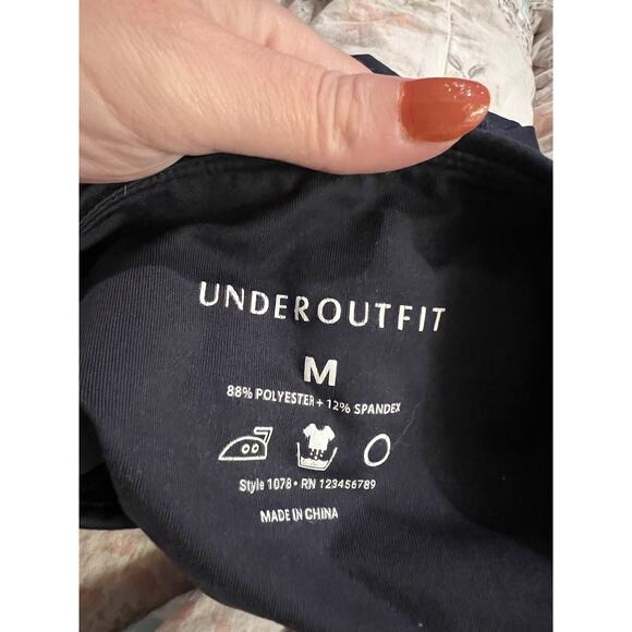 Black Women’s Leggings Size Medium Under Outfit Layering Stretch Pants - Picture 3 of 3